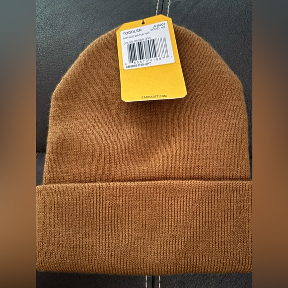 Carhartt Toddler Beanie - Brown- Acrylic, 
Size-Infant/Toddler NEW WITH TAGS - Picture 4 of 5
